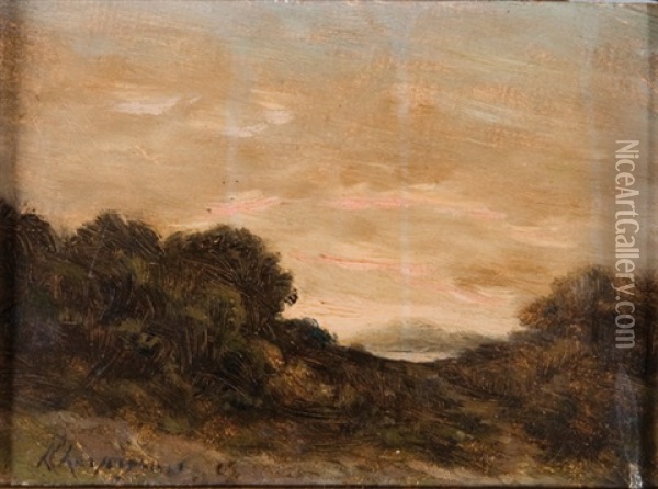 Sous Bois Au Couchant Oil Painting - Henri Joseph Harpignies