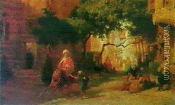 Orientalische Szene Oil Painting - Karl Girardet