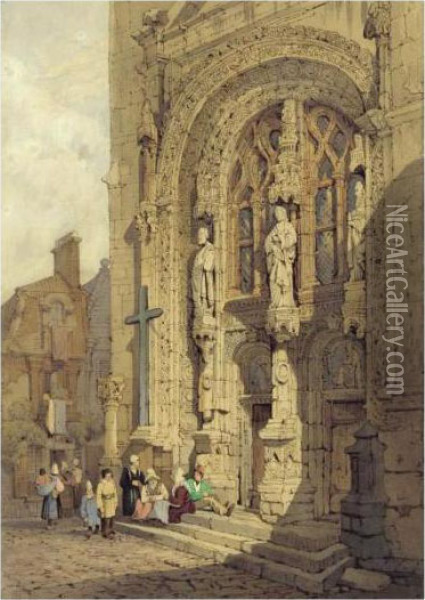 St. Symphorien, Tours Oil Painting - Samuel Prout
