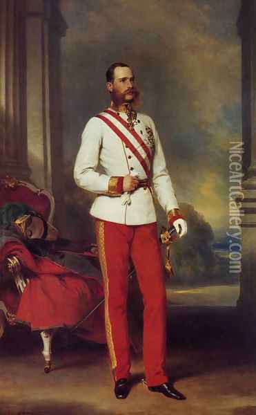 Franz Joseph I, Emperor of Austria Oil Painting - Franz Xavier Winterhalter