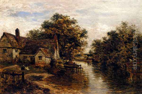 Willy Lott's House, The Subject Of Constable's 'Hay Wain' Oil Painting - Benjamin Williams Leader