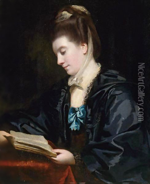 Portrait Of Mrs. Edmund Burke Oil Painting - Sir Joshua Reynolds