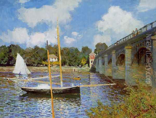 The Road Bridge At Argenteuil Oil Painting - Claude Oscar Monet