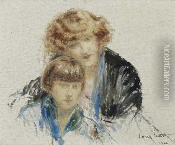 Fanny Et Reine Oil Painting - Louis Icart