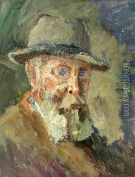 Autoportrait Oil Painting - Abel Louis Alphonse Lauvray