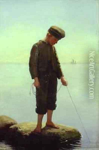 The Young Fisherman Oil Painting - Anton Laurids Johannes Dorph