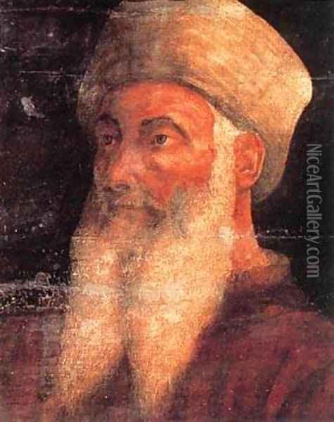 Five Portraits Detail 1450 Oil Painting - Paolo Uccello