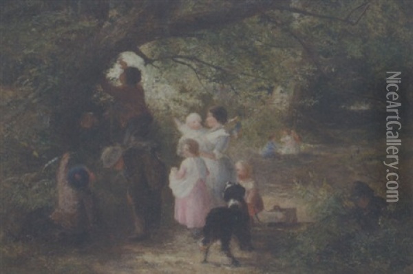 In The Glade Oil Painting - Charles James Lewis