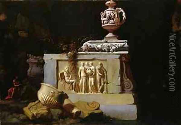 Classical ruins Oil Painting - William Gowe Ferguson