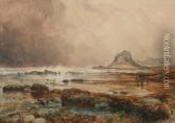 Holy Island Oil Painting - Samuel Bough