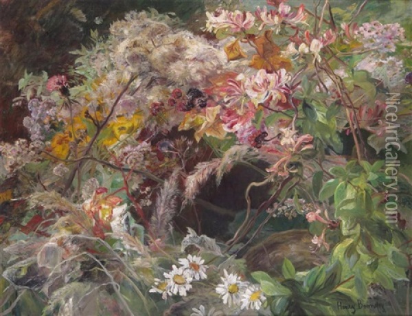 Wild Flowers Oil Painting - Henri Arthur Bonnefoy