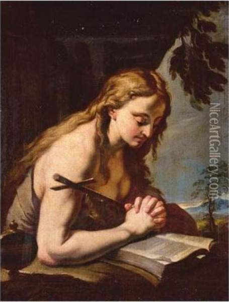 The Penitent Magdalene Oil Painting - Francesco Trevisani