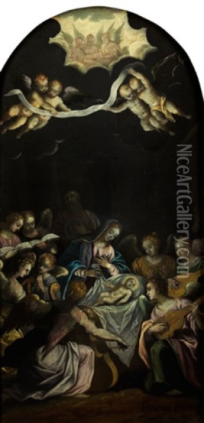 Geburt Christi Oil Painting - Pietro Mera