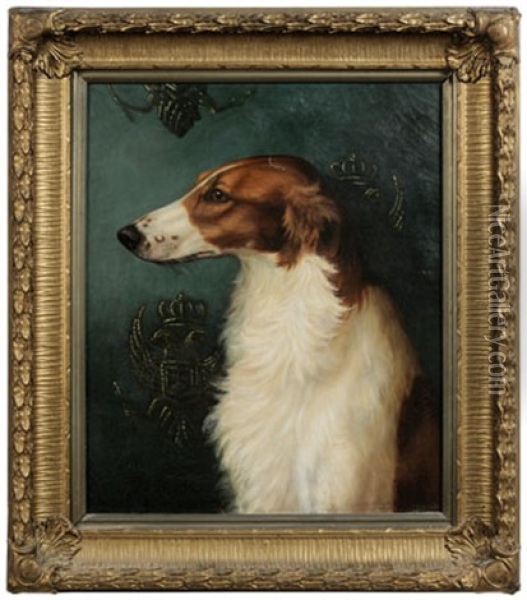 Russian Borzoi Oil Painting - Alexander Pope