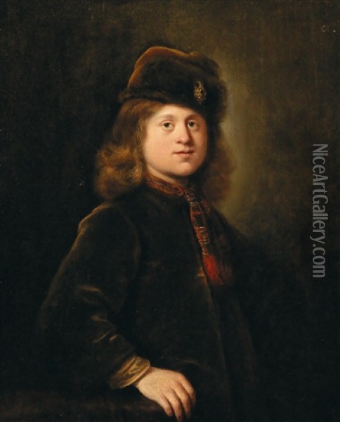 A Portrait Of A Young Gentleman Oil Painting -  Rembrandt van Rijn