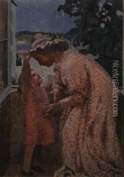 La Couronne De Marguerites Oil Painting - Maurice Denis