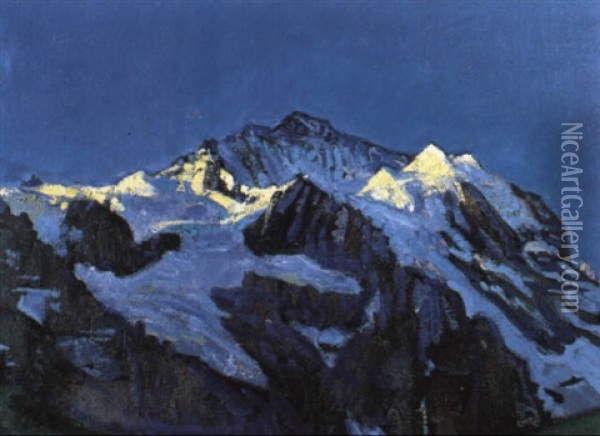 Jungfrau, Matin Oil Painting - Charles L'Eplattenier