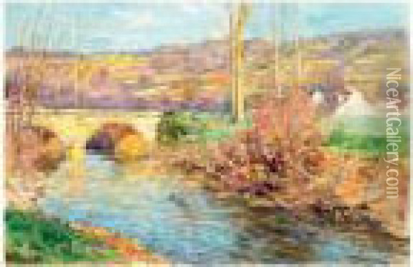 La Seine Aux Environs De Rouen Oil Painting - Albert Lebourg