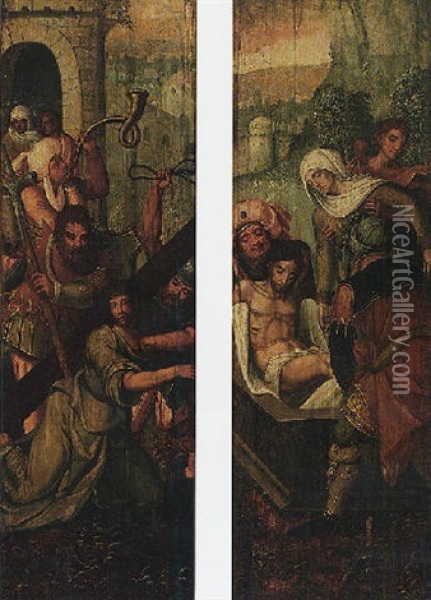 The Carrying Of The Cross Oil Painting - Pieter Coecke van Aelst the Elder