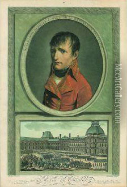 Bonaparte Premier Consul De La Republique Francaise. Oil Painting - Charles Fr. Gabriel Levachez