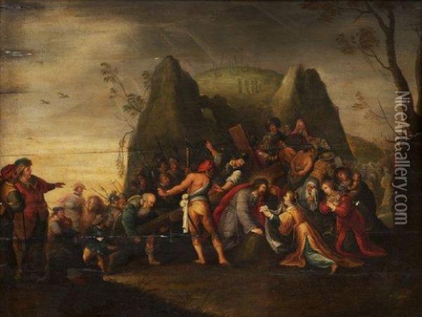 Le Portement De Croix. Oil Painting - Frans I Francken