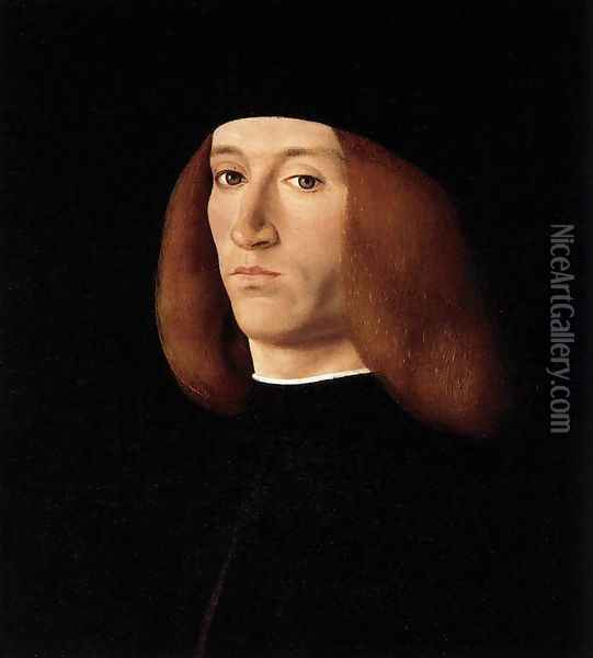Portrait of a Young Man after 1490 Oil Painting - Andrea Solari