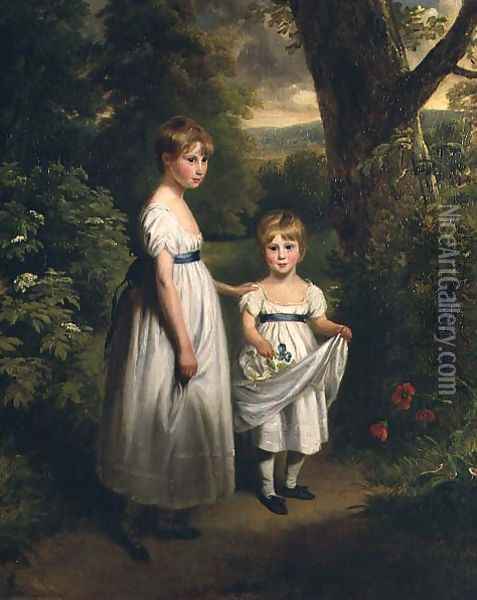 The Sisters Oil Painting - Ramsay Richard Reinagle