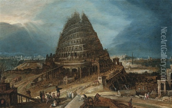 The Tower Of Babel Oil Painting - Hendrick van Cleve III