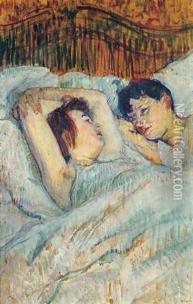 In Bed Oil Painting - Henri De Toulouse-Lautrec