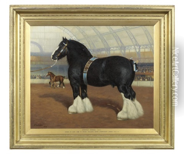 Champion Danesfield Stonewall At Olympia Oil Painting - Frank Babbage