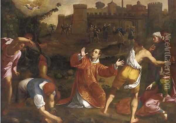 The Martyrdom of Saint Stephen Oil Painting - Gregorio Pagani