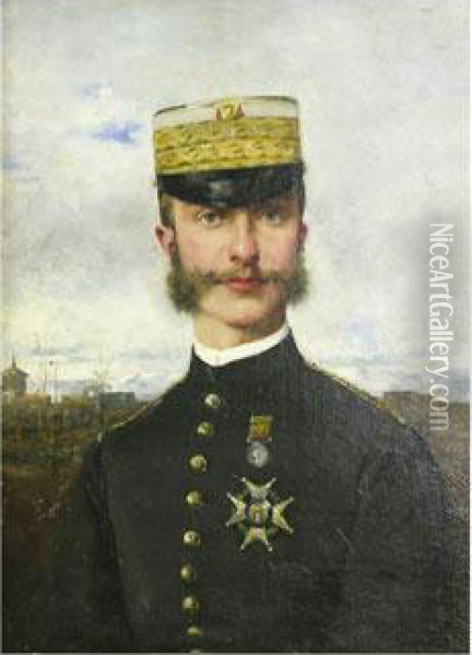 Militar Oil Painting - Francisco Miralles Galup