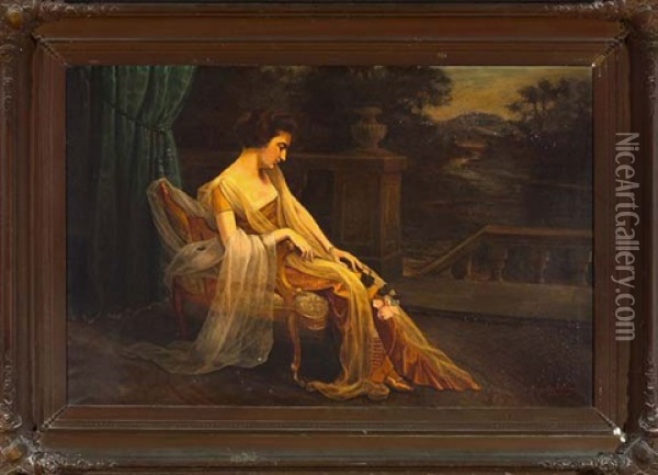 Portrait Of Lucy Claiborne Oil Painting - Alexandre Alaux