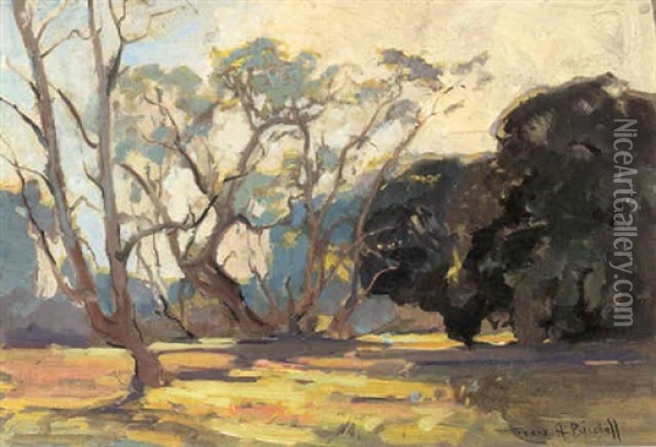 Early Spring Landscape Oil Painting - Franz Arthur Bischoff