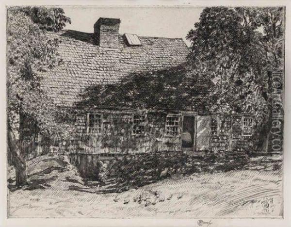 The Old Mulford House, Easthampton Oil Painting - Frederick Childe Hassam
