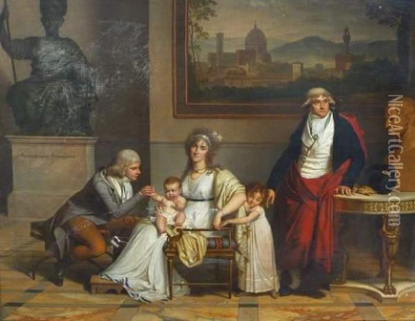 La Famille Miot De Melito Oil Painting - Louis Gauffier
