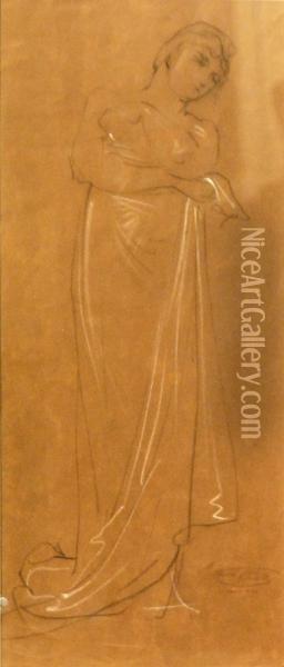 Figura Femenina Oil Painting - Ramon Marti Y Alsina