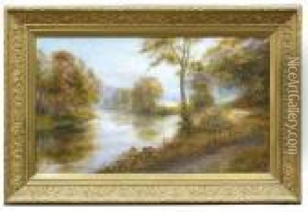 Autumn Morning On The Ayr Oil Painting - William Harrison Scarborough