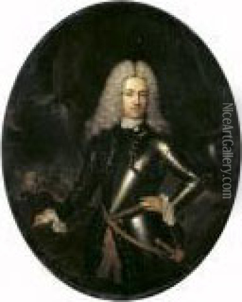 Portrait Du Baron Willem Van Zondelande Oil Painting - Constantin Netscher