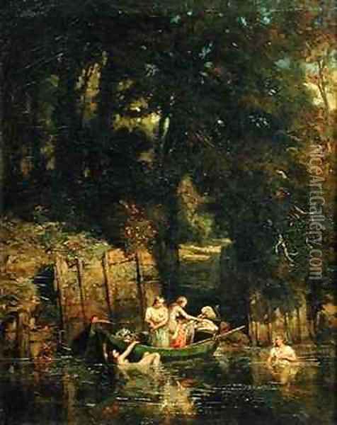 The Bathers Oil Painting - Victor Fontaine