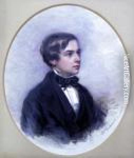 Portrait Study Of A Young Etonian Gentleman Oil Painting - Thomas Richmond