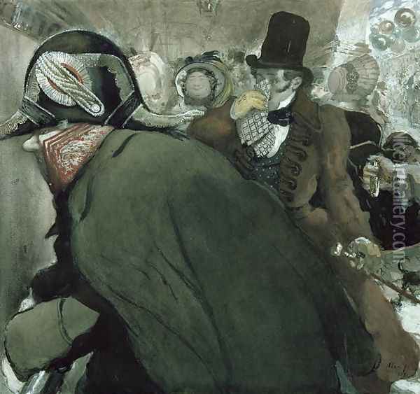 Illustration for 'The Nose' Oil Painting - Leon Samoilovitch Bakst