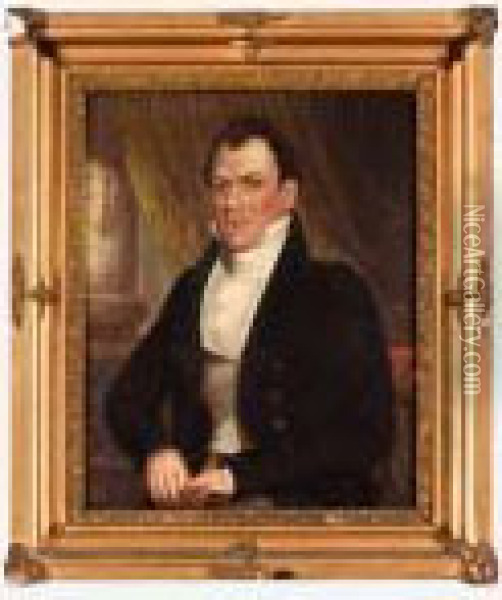 Portrait Of A Gentleman, Possibly William H. Harrison Oil Painting - Robert Street