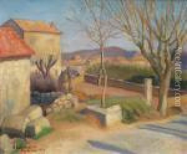 Paysage De Fontvieille (1934) Oil Painting - Abraham Weinbaum