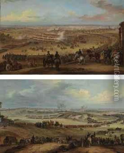 The Battle Of Fontenoy, Oil Painting - Pierre Lenfant
