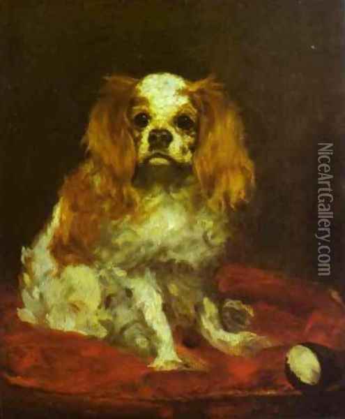 A King Charles Spaniel Oil Painting - Edouard Manet