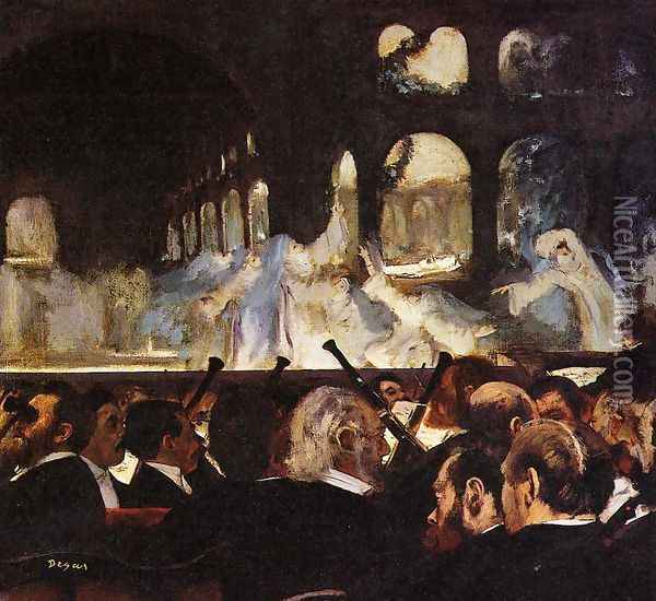 The ballet scene from Meyerbeer's opera 'Robert le Diable', 1876 Oil Painting - Edgar Degas