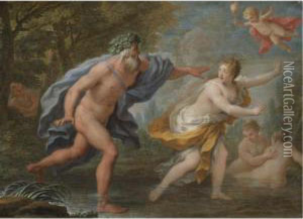 Alpheus And Arethusa Oil Painting - Paolo di Matteis