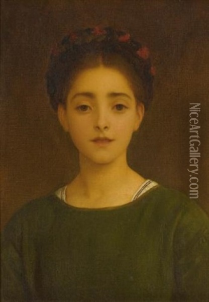 Leandra Oil Painting - Lord Frederic Leighton