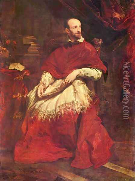 Portrait of the cardinal Guido Bentivoglio Oil Painting - Sir Anthony Van Dyck